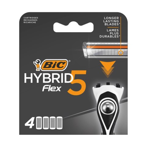 BIC Bic System Wkłady do maszynki Hybrid Flex 5 Blister 1op.-4szt