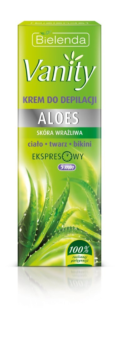 BIELENDA BIELENDA VANITY Krem do bezpiecznej depilacji skóry wrażliwej Aloes 100 ml