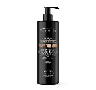 BIELENDA Bielenda Only for Men Barber Edition Żel do mycia twarzy i zarostu odświeżająco-oczyszczający 190g