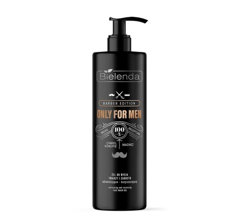 BIELENDA Bielenda Only for Men Barber Edition Żel do mycia twarzy i zarostu odświeżająco-oczyszczający 190g