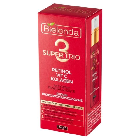 BIELENDA Bielenda Super Trio Aktywnie Rewitalizujące Serum przeciwzmarszczkowe na noc 30ml