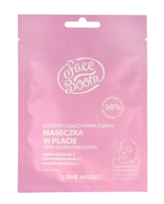 BODY BOOM / SHE Face Boom Maseczka rozświetlająco-nawilżająca w płacie 15g
