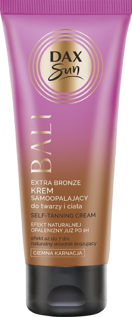 DAX DAX SUN Krem samoopalający do twarzy i ciała ciemna karnacja Bali Extra Bronze 75 ml