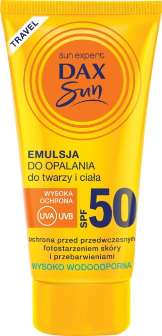 DAX OP. Dax Sun Emulsja do opalania do twarzy i ciała SPF 50 travel-50ml