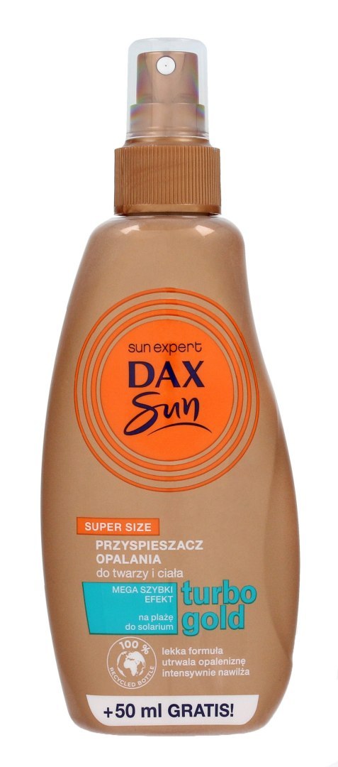 DAX OP. Dax Sun Przyspieszacz opalania do twarzy i ciała Turbo Gold - spray 200ml