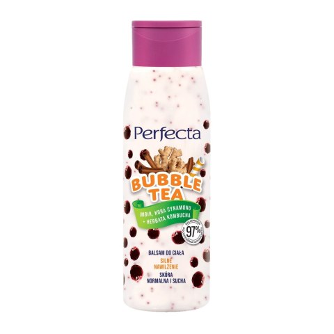 DAX PERFECTA Bubble Tea Balsam do ciała Silne nawilżenie - Imbir, Kora cynamonu + Herbata Kombucha 400ml