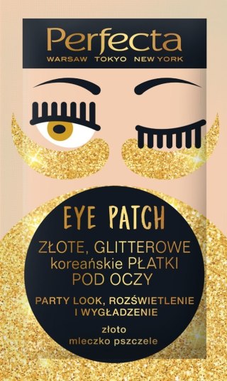 DAX PERFECTA Eye Patch Złote Glitterowe Koreańskie Płatki pod oczy 1 op. - 2 szt.