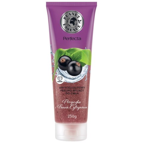 DAX PERFECTA Planet Essence Antycellulitowy peeling myjący do ciała Porzeczka i Trawa Cytrynowa 250 g