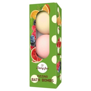 DELIA DELIA COSMETICS DAIRY FUN Musujące kule do kąpieli Orange Watermelon Forest Fruits 3 x 100 g