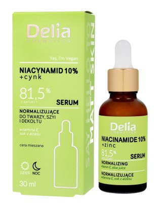 DELIA DELIA Serum do twarzy, szyi i dekoltu Niacynamid 10%+Cynk 81,5% 30 ml