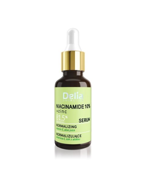 DELIA DELIA Serum do twarzy, szyi i dekoltu Niacynamid 10%+Cynk 81,5% 30 ml