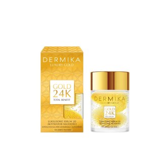 DERMIKA Dermika Luxury Gold 24K Total Benefit Luksusowe Serum 3D - Aktywator Młodości na dzień i noc 60g