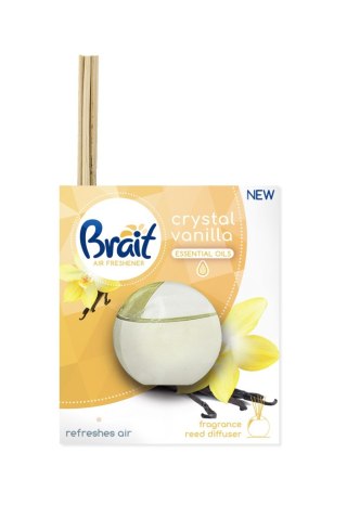 DRAMERS Brait Air Freshener Patyczki odświeżające + Płyn Crystal Vanilla 1op.(4 szt.+40ml)