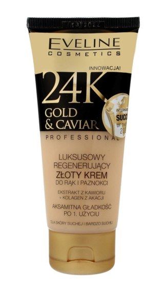EVELINE EVELINE 24k Gold&Caviar Luksusowy regenerujący złoty krem do rąk i paznokci 100 ml