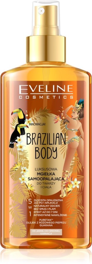 EVELINE EVELINE Brazilian Body Luksusowa mgiełka samoopalająca do twarzy i ciała 5w1 150 ml