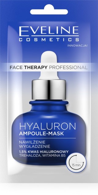 EVELINE EVELINE Face Therapy Professional Maska-ampułka nawilżająca i wygładzająca z Kwasem hialuronowym 8 ml