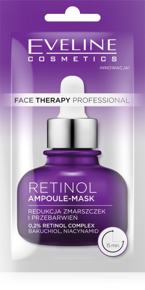EVELINE EVELINE Face Therapy Professional Maska-ampułka redukująca zmarszczki i przebarwienia z Retinolem 8 ml