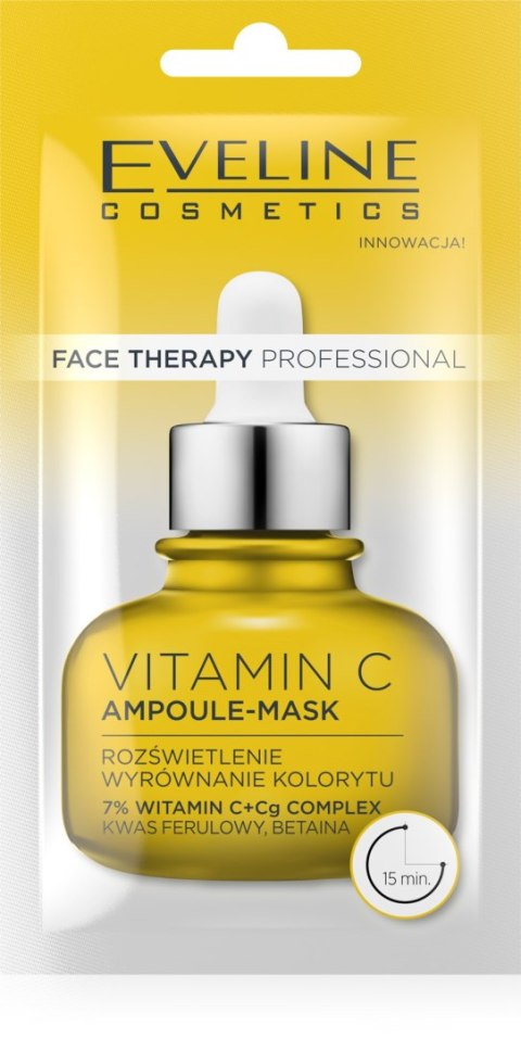 EVELINE EVELINE Face Therapy Professional Maska-ampułka rozświetlająca i wyrównująca koloryt z witaminą C 8 ml