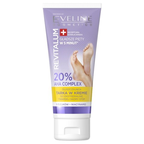 EVELINE EVELINE Revitalum Złuszczająca tarka w kremie do ekstremalnie twardej skóry stóp - 20% AHA complex 75 ml