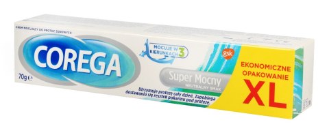GSK GSK Corega Krem do mocowania protez zębowych - Super Mocny neutralny smak 70g