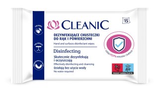 HARPER Cleanic Dezynfekujące Chusteczki do rąk i powierzchni 1op.-15szt