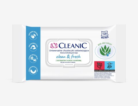 HARPER Cleanic Uniwersalne Chusteczki odświeżające Clean&Fresh 1op.-120szt