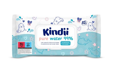 HARPER Kindi Pure Water 99% Chusteczki oczyszczające dla niemowląt i dzieci 1op.-60szt