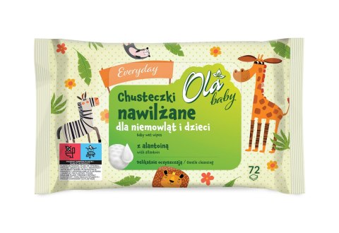 HARPER OLA Baby Chusteczki nawilżane Everyday dla niemowląt i dzieci 1op.-72szt