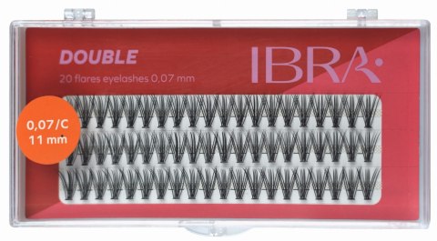 IBRA IBRA Kępki rzęs DOUBLE 0.07-C-11 mm - 1op.