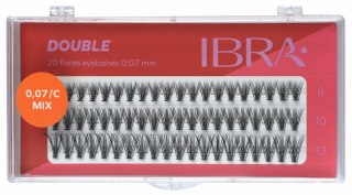 IBRA IBRA Kępki rzęs DOUBLE 0.07-C-Mix 8,10,12 mm - 1op.