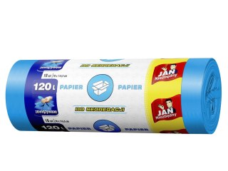 JAN N. GROSIK Sarantis Jan Niezbędny Worki do segregacji śmieci niebieskie - papier 120L 1op.-10szt