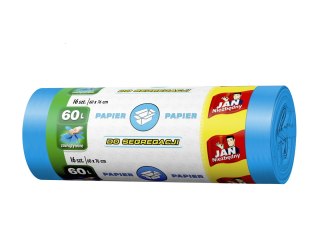 JAN N. GROSIK Sarantis Jan Niezbędny Worki do segregacji śmieci niebieskie - papier 60L 1op.-16szt