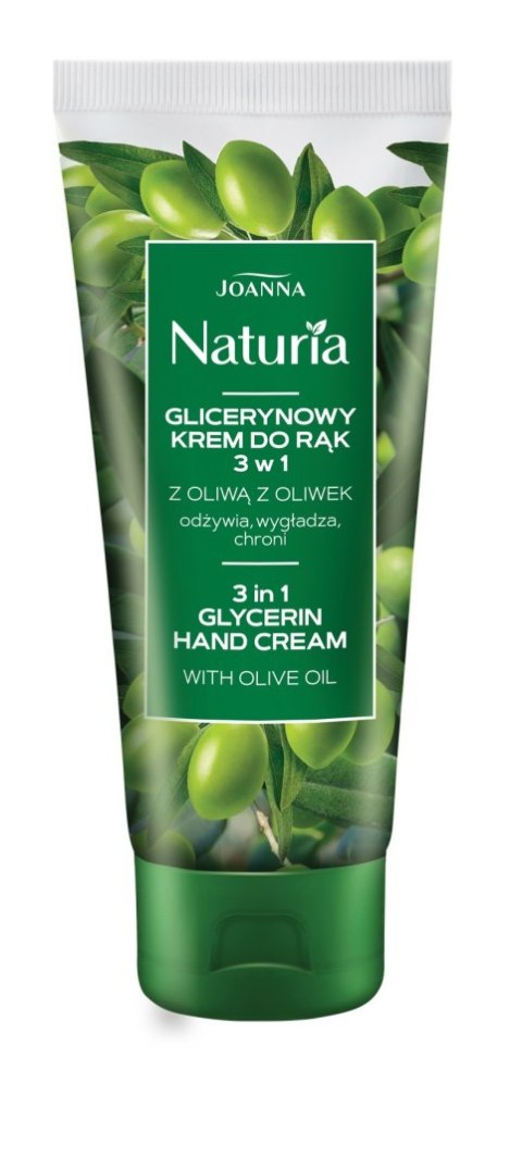 JOANNA JOANNA Naturia Glicerynowy krem do rąk 3w1 z oliwą z oliwek 100 g