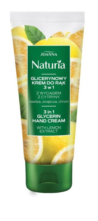 JOANNA JOANNA Naturia Glicerynowy krem do rąk 3w1 z wyciągiem z cytryny 100 g