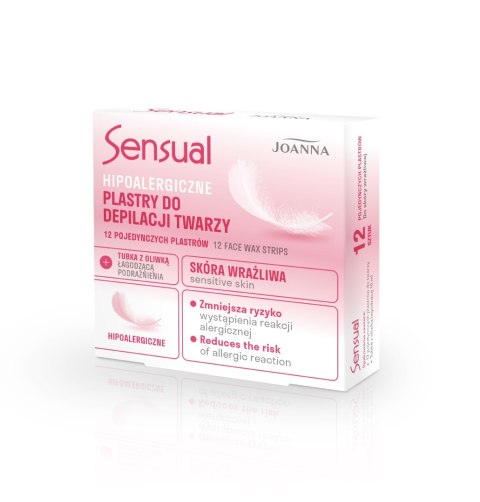 JOANNA Joanna Sensual Plastry do depilacji twarzy - hipoalergiczne 1 op. (12 szt.)