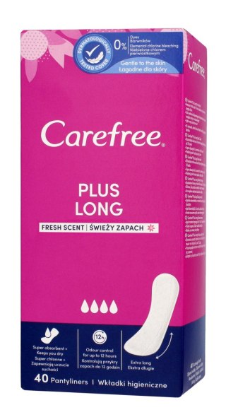 JOHNSON Carefree Plus Long Wkładki higieniczne Fresh Scent - świeży zapach 1op.-40szt