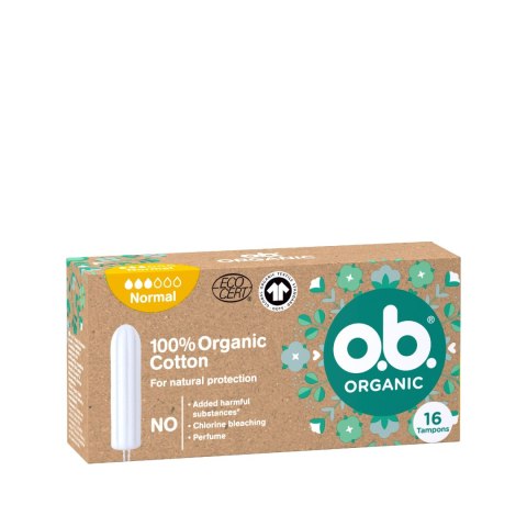 JOHNSON O.B.Organic Tampony Normal - 100% Cotton 1op.16szt