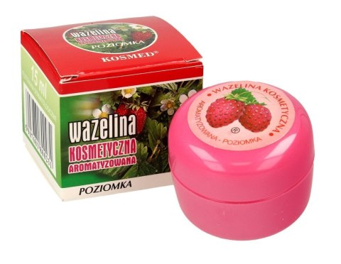 KOSMED KOSMED Wazelina kosmetyczna aromatyzowana Poziomka 15 ml