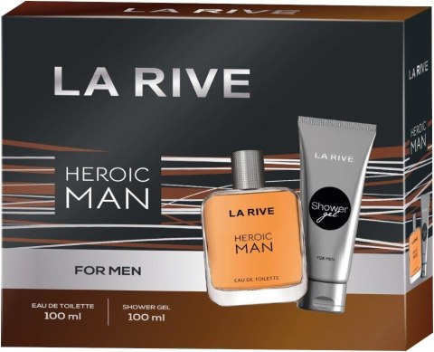 LA RIVE LA RIVE Zestaw prezentowy Heroic Man (Woda toaletowa 100 ml + Żel pod prysznic 100 ml)