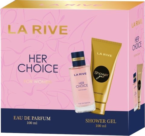 LA RIVE LA RIVE Zestaw prezentowy damski Her Choice (Woda perfumowana 100 ml + Żel pod prysznic 100 ml)