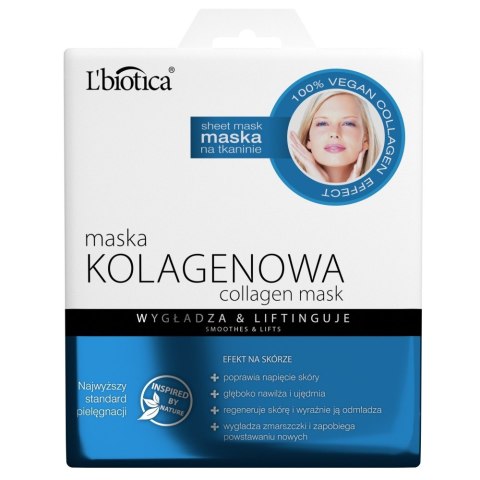 LBIOTICA / BIOVAX L`BIOTICA Maska kolagenowa na tkaninie - wygładza & liftinguje 23ml