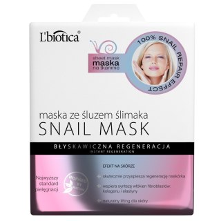 LBIOTICA / BIOVAX L`BIOTICA Maska ze śluzem ślimaka na tkaninie - błyskawiczna regeneracja 23ml