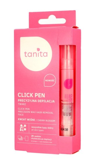 MIRACULUM Tanita Click Pen Aplikator z woskiem do precyzyjnej depilacji twarzy Kwiat Wiśni 3.6ml
