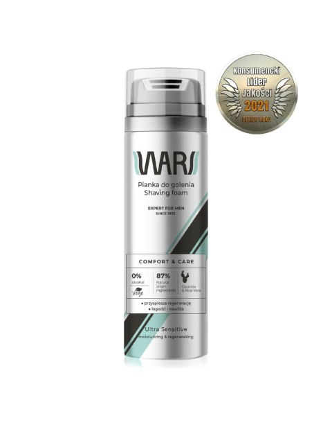 MIRACULUM Wars Expert for Men Pianka do golenia Comfort & Care - Aloe Vera&Opuntia 200ml