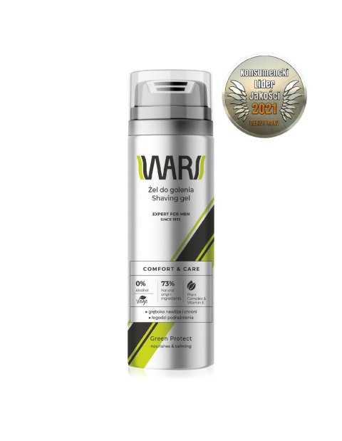 MIRACULUM Wars Expert for Men Żel do golenia Comfort & Care - Plant Complex & Vitamin E 200ml