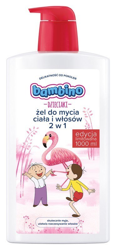 NIVEA BAMBINO Dzieciaki Żel do mycia ciała i włosów 2w1 edycja limitowana z Bolkiem i Lolkiem - Flaming 1000 ml