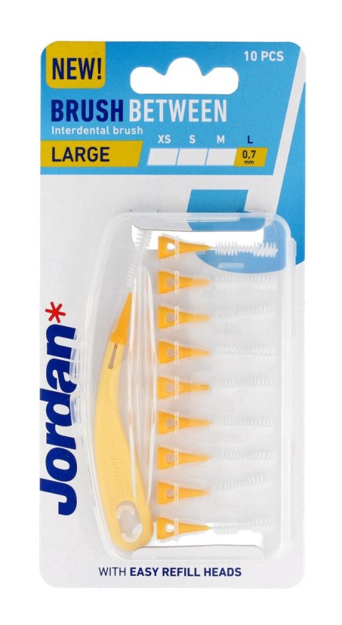 ORKLA JORDAN Czyściki do przestrzeni międzyzębowych - L (large) 0.7mm 1op.-10szt