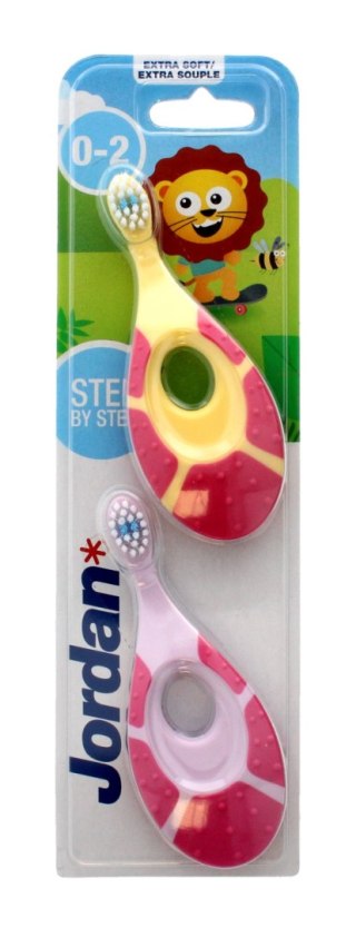 ORKLA Jordan Szczoteczka do zębów DUO Extra Soft dla dzieci (0-2 lat) bardzo miękka mix wzorów 1 op-2szt