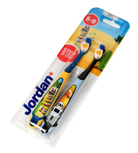 ORKLA Jordan Szczoteczka do zębów dla dzieci DUO Step by Step 6-9 soft - mix wzorów 1szt