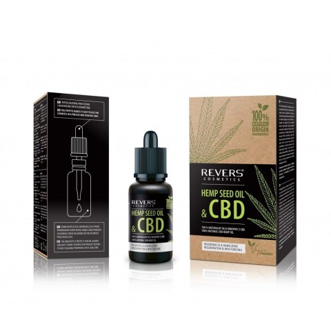 REVERS REVERS Hemp Seed Oil&CBD Naturalny Olej konopny z CBD 100% 15ml